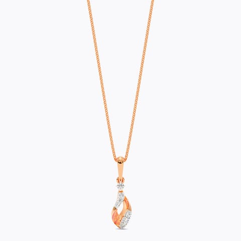 Soft Twist Diamond Pendant