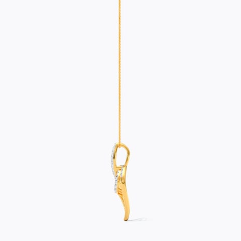 Lattice Leaf Diamond Pendant