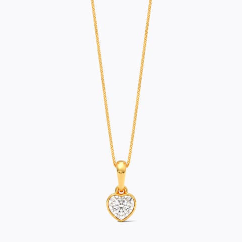 Flare Heart Diamond Pendant