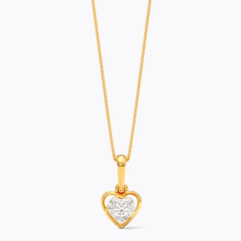 Heart Frame Diamond Pendant
