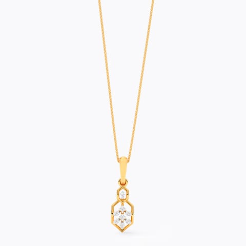 Hexagon Flare Diamond Pendant