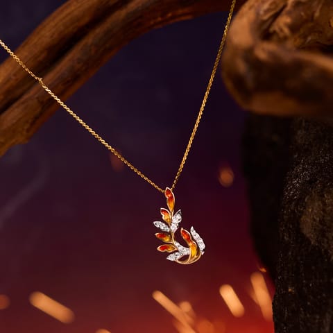Fiery Grace Diamond Pendant