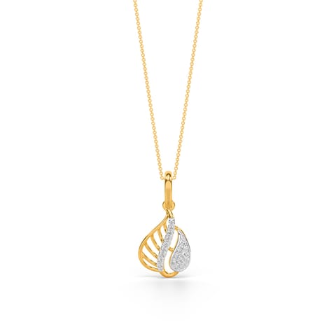 Leafy Cutout 9KT Diamond Pendant Leafy Cutout 9KT Diamond Pendant
