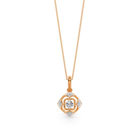 Sparkling Cube Diamond Pendant