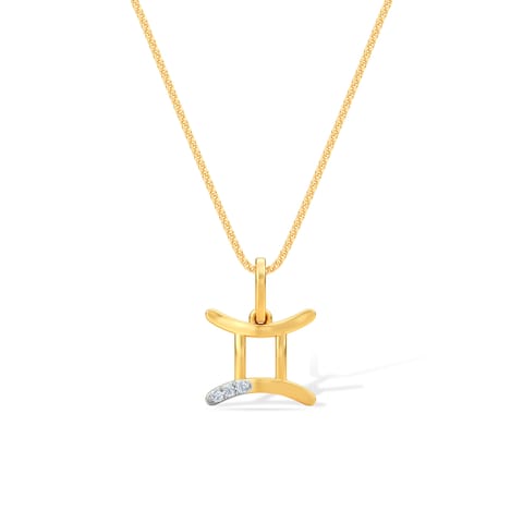 Gemini 9KT Zodiac Diamond Pendant