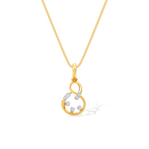 Scattered Spark 9KT Diamond Pendant