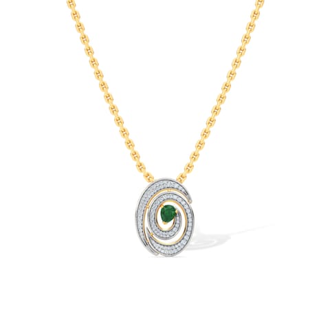 Swirl Halo Gemstone Pendant Swirl Halo Gemstone Pendant