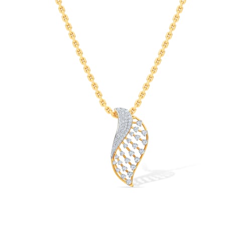 Mesh Petal Diamond Pendant