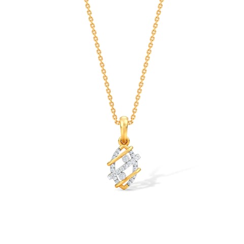 Waveleaf Diamond Pendant