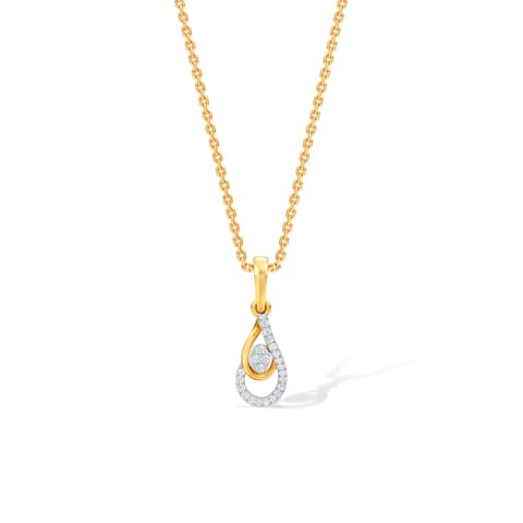 Twine Pear Diamond Pendant