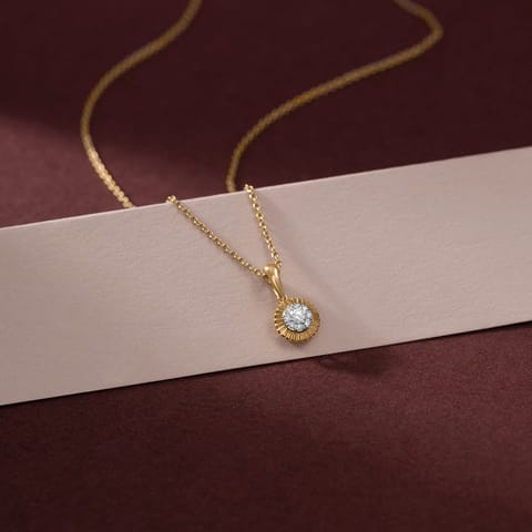 Fluted Circular Diamond Pendant Fluted Circular Diamond Pendant