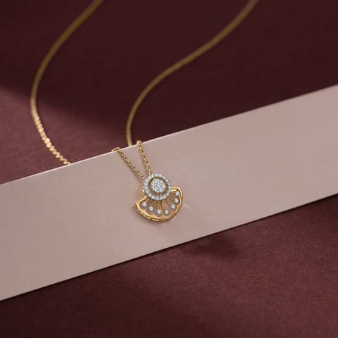 Fanburst Halo Diamond Pendant