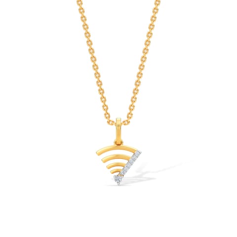 Signal Wave Diamond Pendant