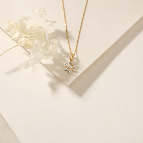 Seven Petals Diamond Pendant