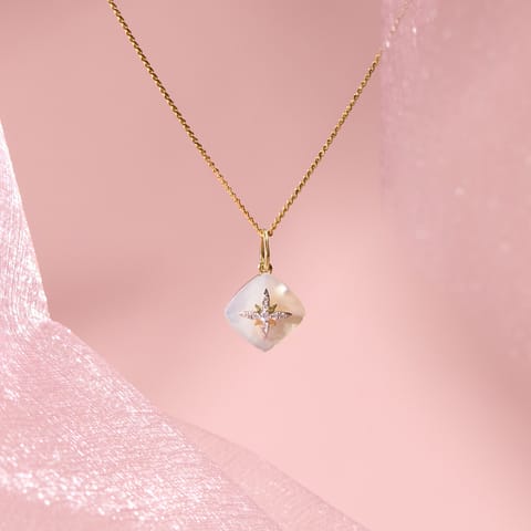 Snowy Star Gemstone Pendant