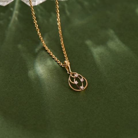Filigree Pear Diamond Pendant