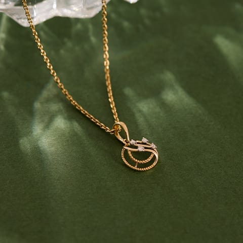 Spiral Conch Diamond Pendant