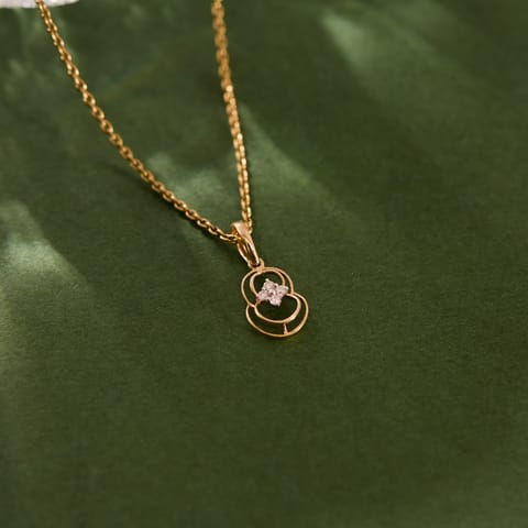 Double Loop Diamond Pendant Double Loop Diamond Pendant