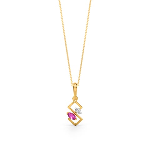 Zig-Zag Geometric Gemstone Pendant Zig-Zag Geometric Gemstone Pendant