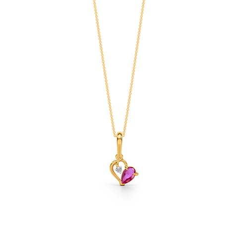 Minimal Ruby Gemstone Pendant Minimal Ruby Gemstone Pendant