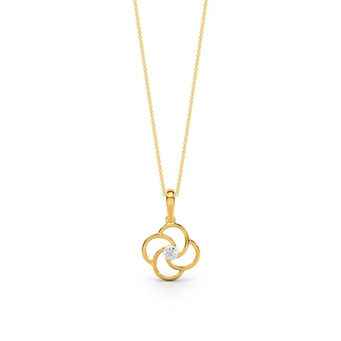 Pinwheel Floral Diamond Pendant