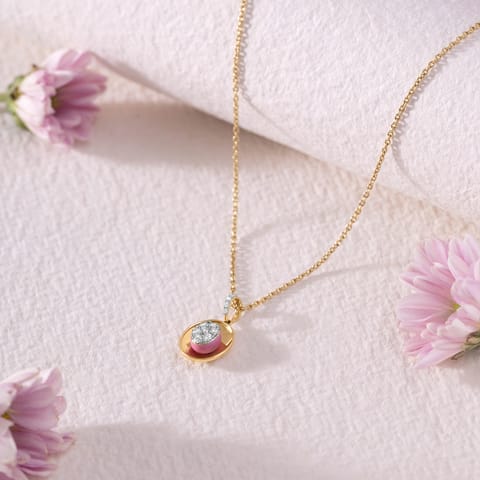 Blush Impression Diamond Pendant