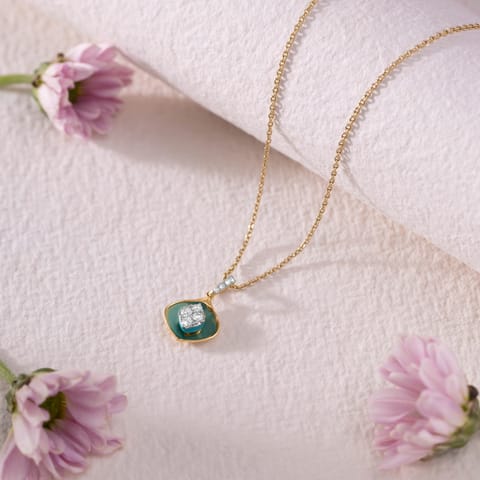 Mint Impression Diamond Pendant