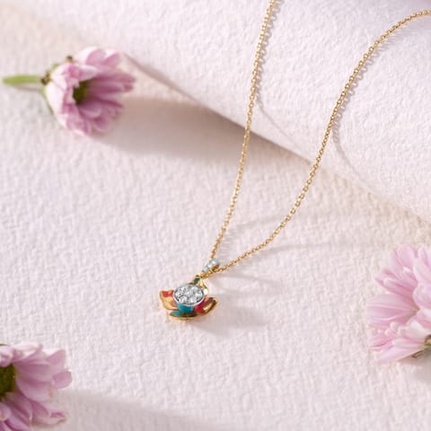 Dual Impression Diamond Pendant