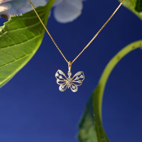 Winged Elegance Diamond Pendant