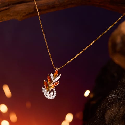 Golden Blaze Diamond Pendant