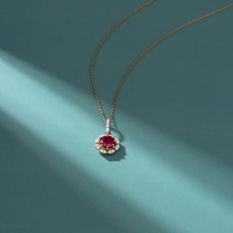 Majestic Red Gemstone Pendant