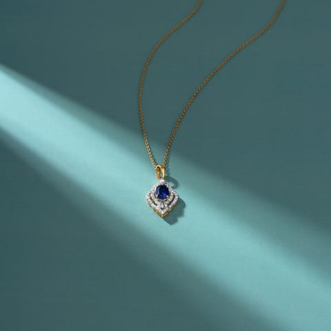 Glazing Blue Gemstone Pendant