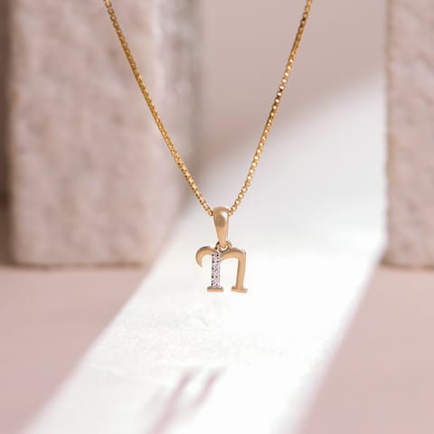 Alphabet N Diamond Pendant Alphabet N Diamond Pendant
