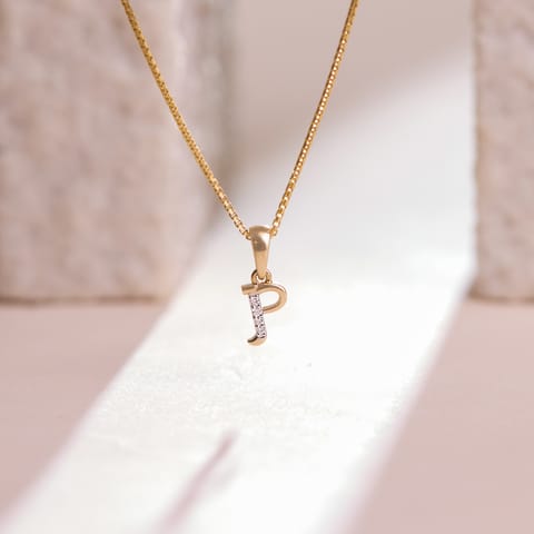 Alphabet P Diamond Pendant