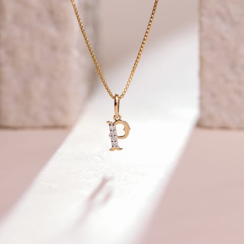 Letter P Diamond Pendant for Men Letter P Diamond Pendant for Men
