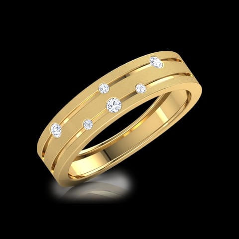 Spiral Constellation Diamond Band