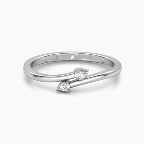 Duo Leaf Diamond Ring