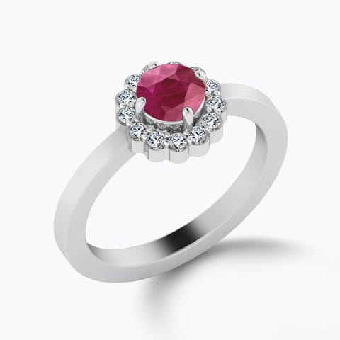 Forever Floral Diamond & Ruby Ring