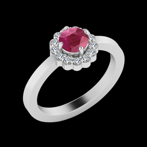 Forever Floral Diamond & Ruby Ring