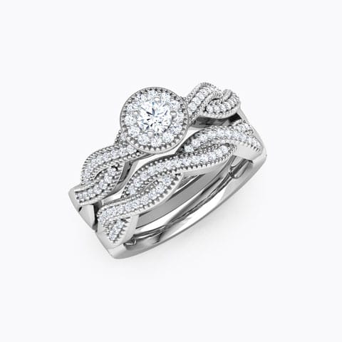 Luminous Diamond Bridal Ring Set