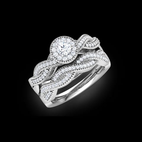 Luminous Diamond Bridal Ring Set Luminous Diamond Bridal Ring Set