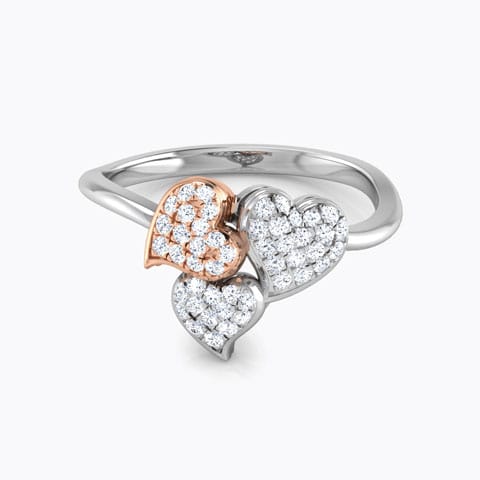 Trio Heart Diamond Ring