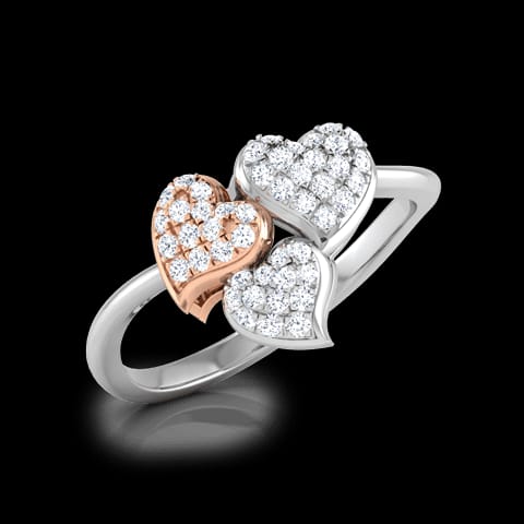 Trio Heart Diamond Ring