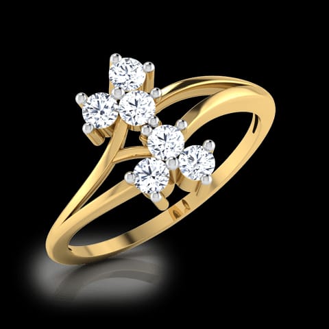 Twin Flora Diamond Ring Twin Flora Diamond Ring