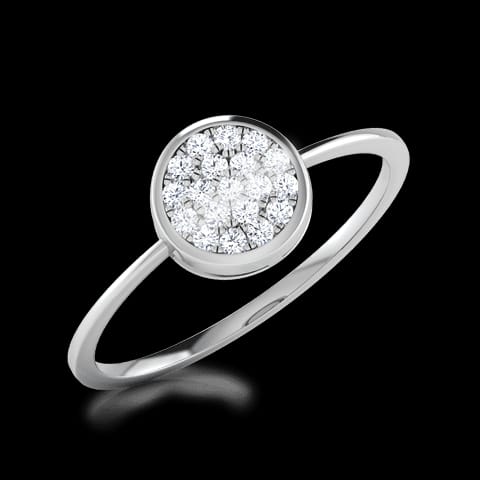 Zoe Button Diamond Ring
