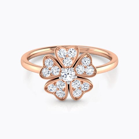 Clover Heart Flora Diamond Ring