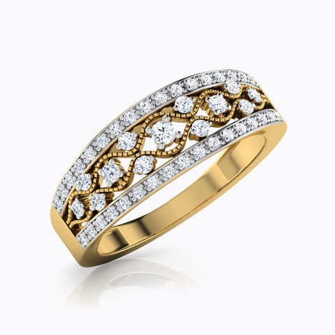Frija Border Diamond Band