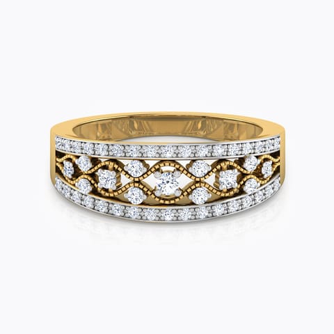 Frija Border Diamond Band
