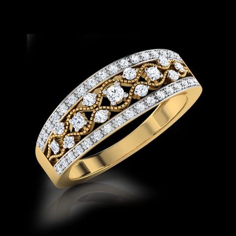 Frija Border Diamond Band