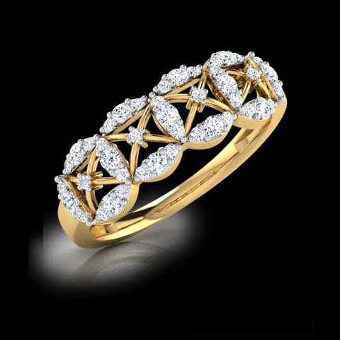 Ava Petalled Diamond Band Ava Petalled Diamond Band